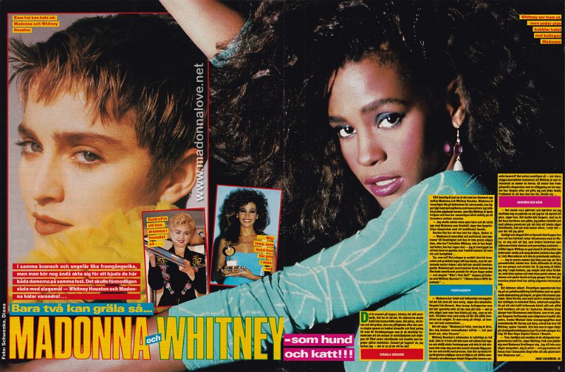 1987 - Unknown month - OKEJ - Sweden - Bara tva kan gralla sa… Madonna och Whitney