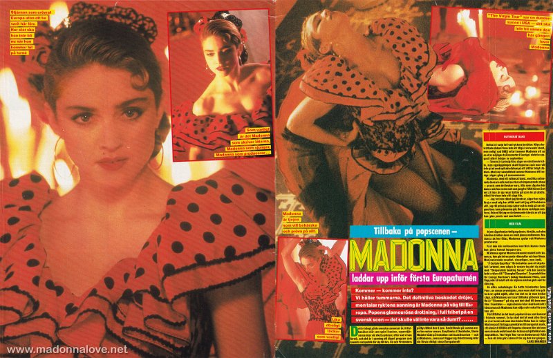 1987 - Unknown month - OKEJ - Sweden - Tillbaka pa popscene - Madonna laddar upp infor forsta europaturnen