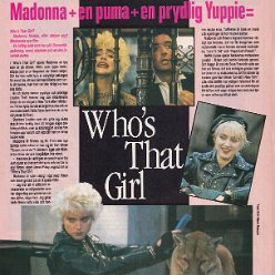 1987 - Unknown month - Frida - Sweden - Madonna + en puma + en prydlig yuppie = Who's that girl