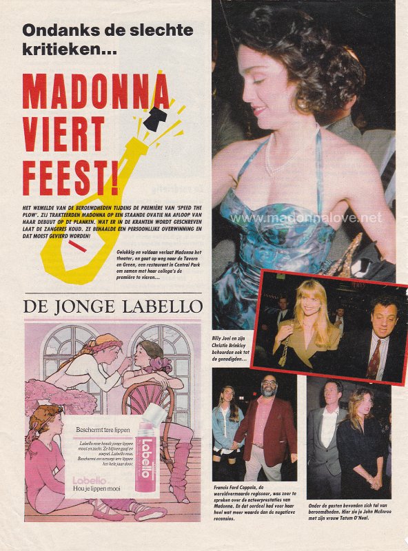 1988 - May - Unknown magazine - Holland - Madonna viert feest!