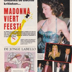 1988 - May - Unknown magazine - Holland - Madonna viert feest!