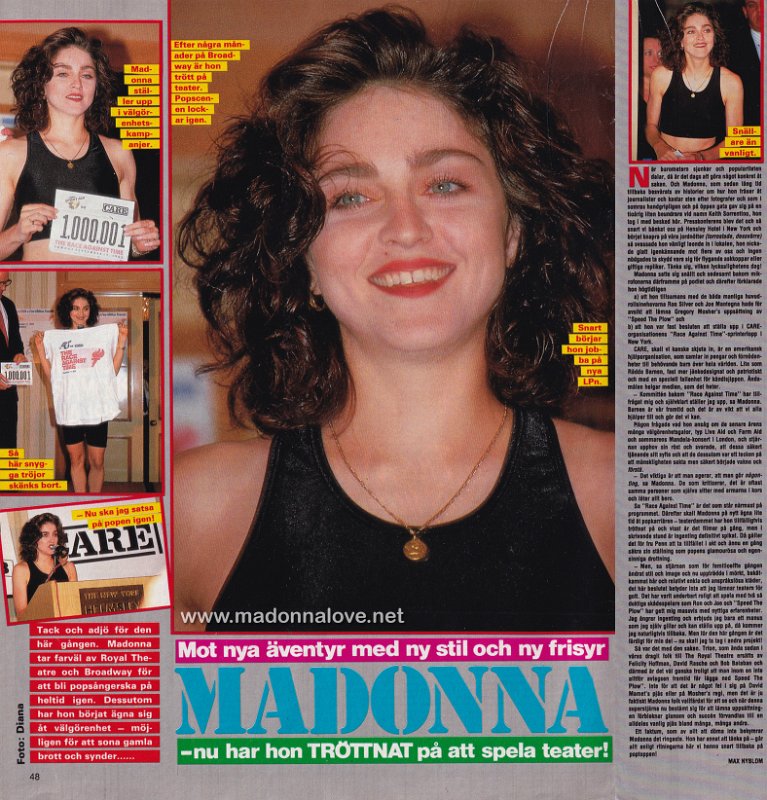 1988 - Unknown month - OKEJ - Sweden - Mot nya aventyr med ny stil och ny frisyr - Madonna