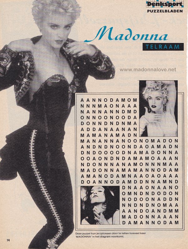 1989 - Unknown month - Denksport - Holland - Madonna telraam