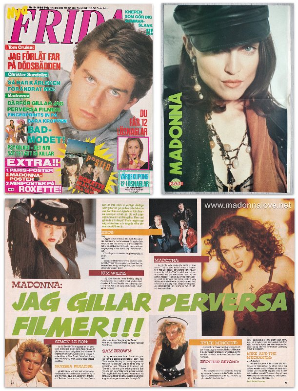 1989 - Unknown month - Frida - Sweden - Madonna - Jag gillar Madonna perversa filmer!!