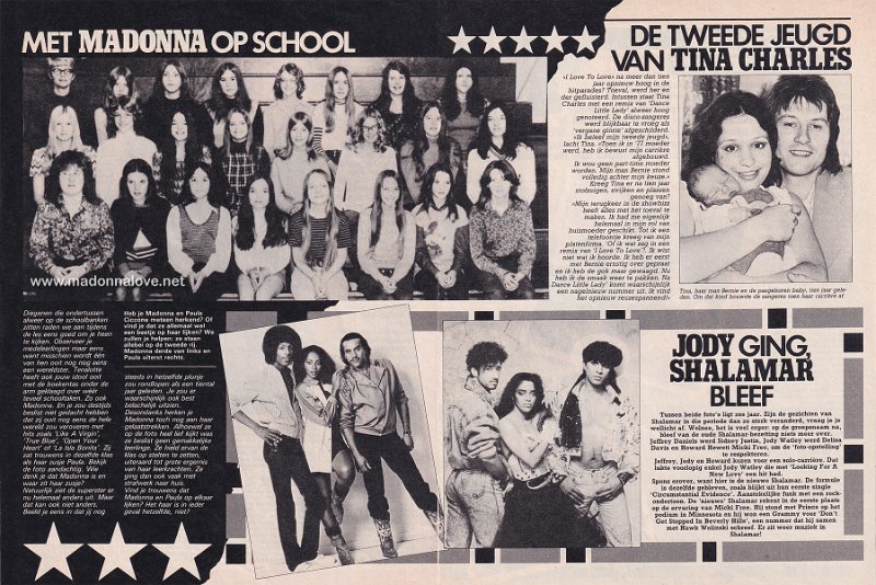 1989 - Unknown month - Hitkrant - Holland - Met Madonna op school