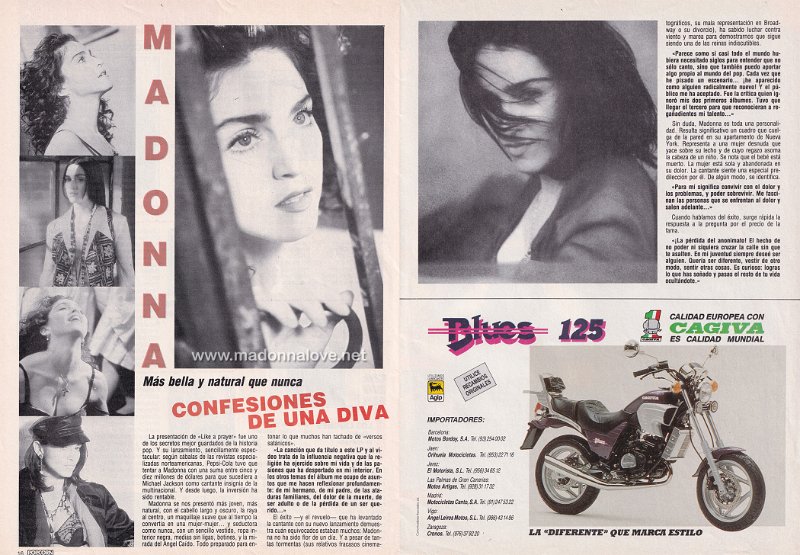 1989 - Unknown month - Popcorn - Spain - Madonna mas bella y natural que nunca - Confesiones de una diva