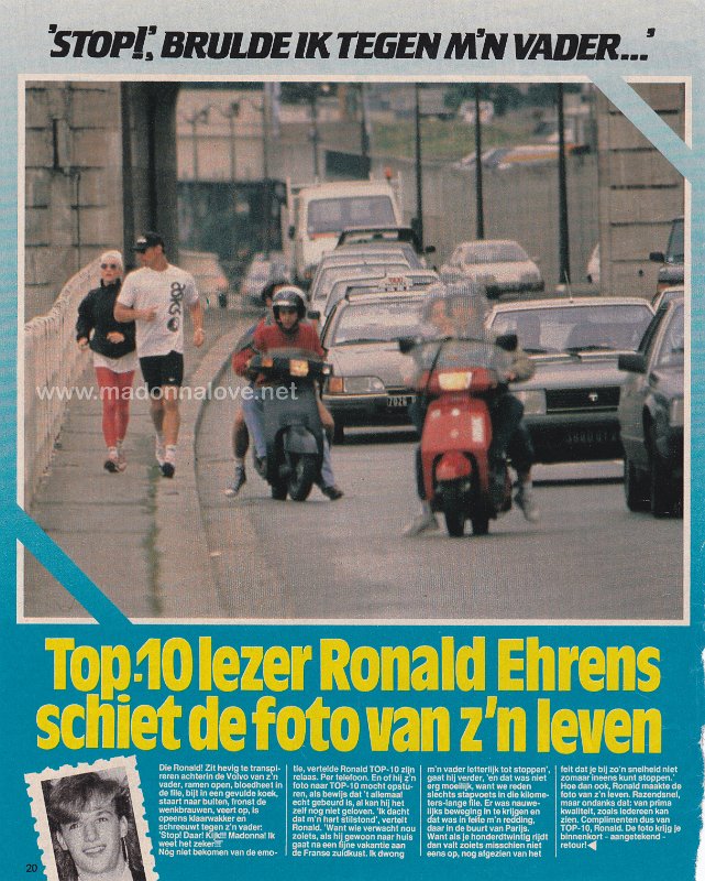 1990 - July - Top 10 - Holland - Top-10 lezer Ronald Ehrens schiet de foto van zijn leven