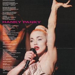 1990 - July - Number One - UK - Hanky Panky Madonna (2 x A4 lyrics poster)