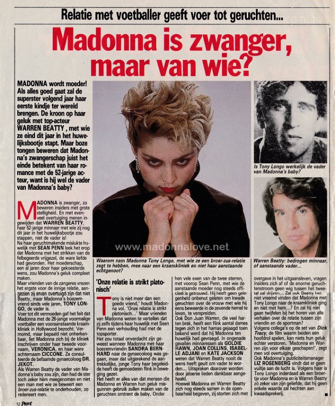 1990 - Unknown month - Prive - Holland - Madonna is zwanger maar van wie