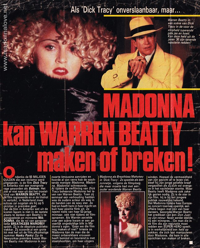 1990 - Unknown month - Prive - Holland - Madonna kan Warren Beatty maken of breken