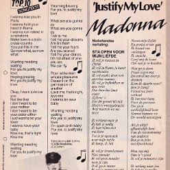 1990 - Unknown month - Top10 - Holland - Top10 songtekst - Madonna justify my love