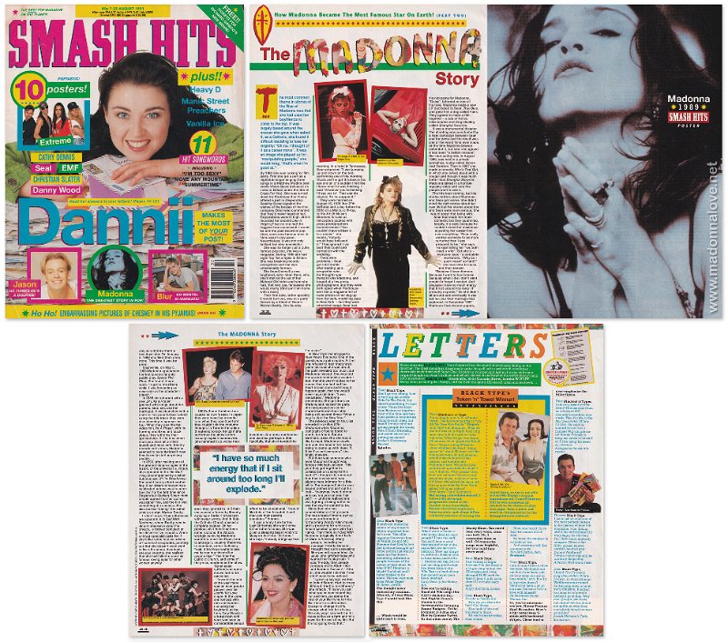 1991 - August - Smash Hits - UK - The Madonna story