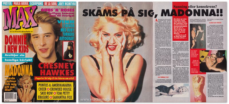 1991 - July - MAX - Sweden - Skams pa sig Madonna