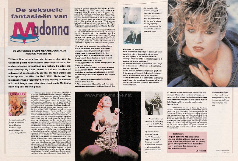 1991 - Unknown month - Unknown magazine - Holland - De seksuele fantasien van Madonna