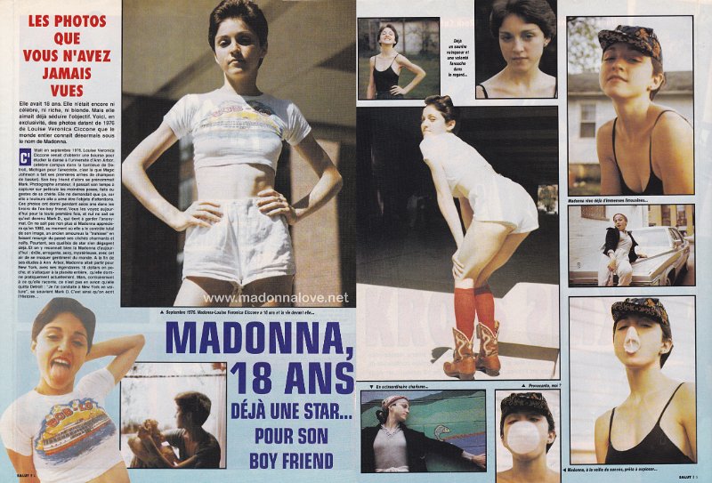 1992 - Unknown month - Salut - France - Madonna 18 ans deja une star pour son boy friend