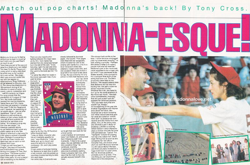 1992 - Unknown month - Smash Hits - UK - Madonna-esque