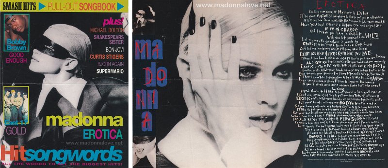 1992 - Unknown month - Smash Hits - UK - Smash Hits pull-out songbook - Madonna erotica