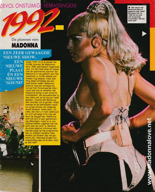 1992 - Unknown month - Top 10 - Holland - 1992 De plannen van Madonna