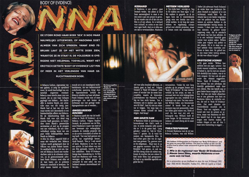 1993 - January_February - Free - Holland - Body of evidence - Madonna