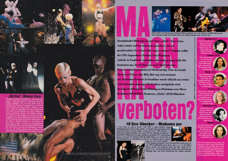 1993 - Unknown month - Madchen - Germany - Madonna verboten