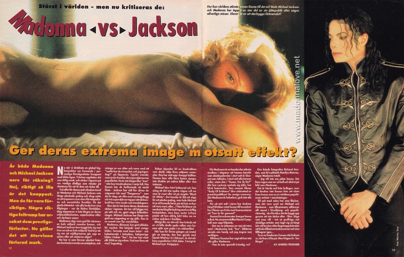 1993 - Unknown month - OKEJ - Sweden - Storst i varlden - men nu kritiseras de Madonna vs Jackson
