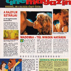 1993 - Unknown month - Cine magazine - Hungary - Madonna - tul minden hataron