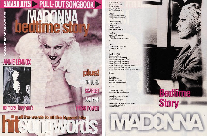 1994 - Unknown month - Smash Hits - UK - Smash Hits pull-out songbook - Madonna bedtime story