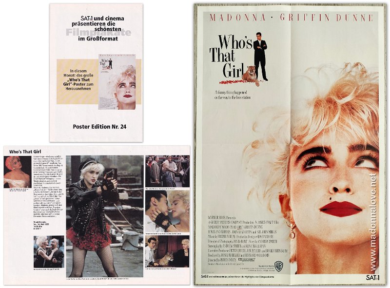 1995 - May - Cinema - Germany - Who's that girl (SAT1 WTG take out poster edition nr 24)