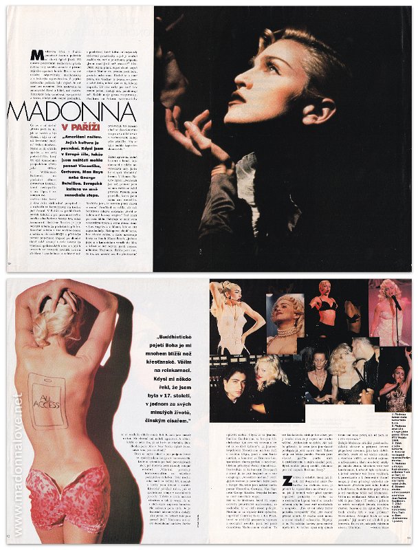 1995 - Unknown month - Unknown magazine - Czech Republic - Madonna v parizi