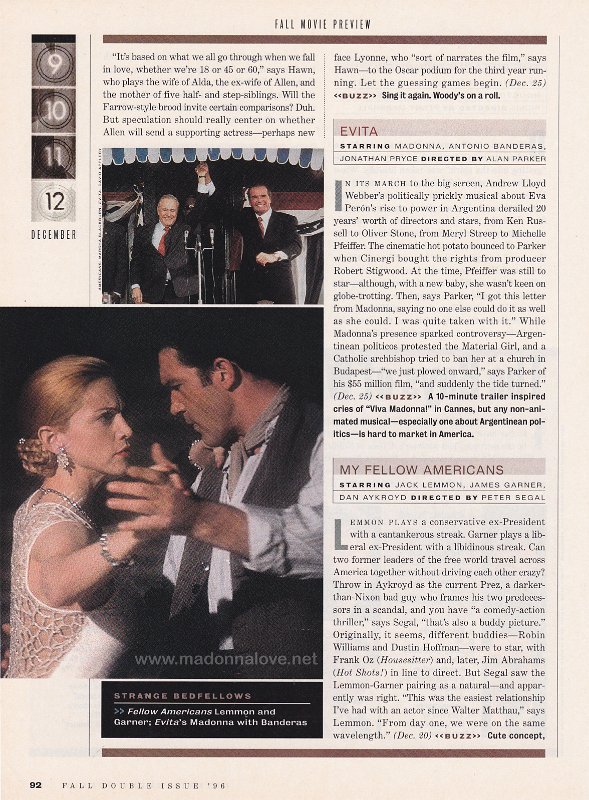 1996 - Fall double issue - Entertainment weekly - USA - Evita