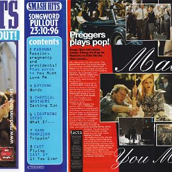1996 - Unknown month - Smash Hits - UK - Smash Hits the songwords pull-out! Madge for it!