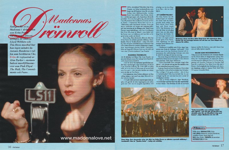 1997 - January-February - FilmTidningen - Sweden - Madonnas dromroll