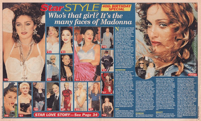 1998 - August - Star - USA - Star style - Who's that girl It's the many faces of Madonna