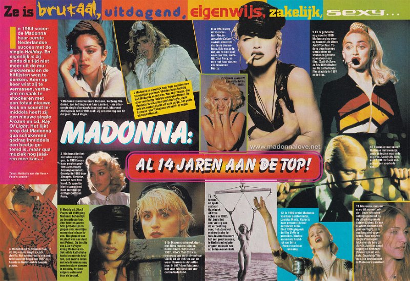 1998 - Unknown month - Hitkrant - Holland - Madonna al 14 jaren aan de top