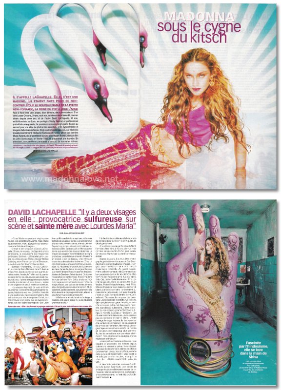 1998 - Unknown month - Paris match - France - Madonna sous le cygne du kitsch