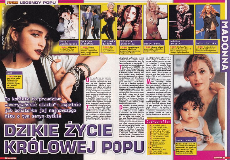 1998 - Unknown month - Popcorn - Poland - Dzikie zyncie krolowej popu