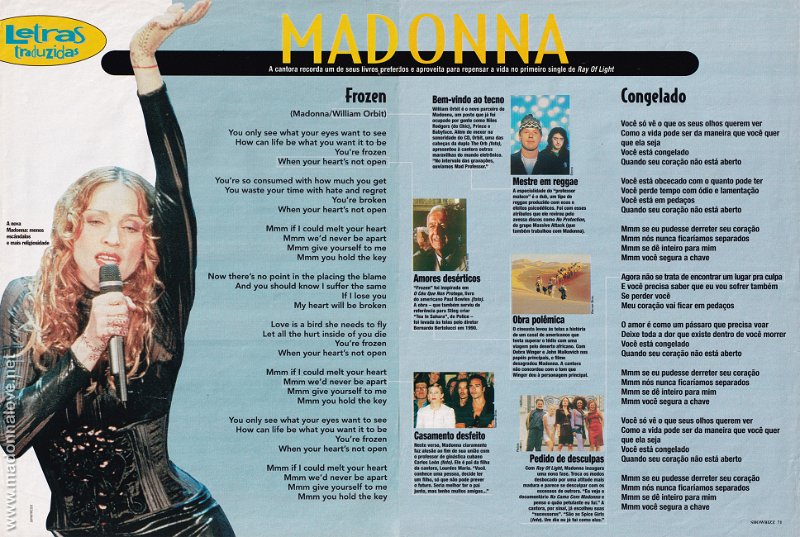 1998 - Unknown month - Showbizz - Brazil - Madonna - Frozen_Congelado
