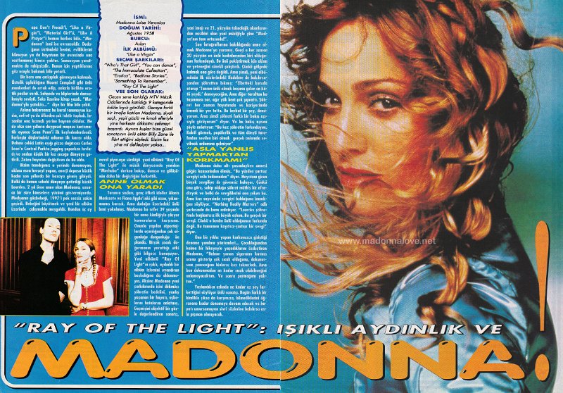 1998 - Unknown month - Unknown magazine - Turkey -  Ray of the light
