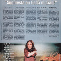 1998 - Unknown month - Unknown magazine - Finland - Megatahti Madonna tunnusti pisteliaasti - Suomesta en tieda mitaan!
