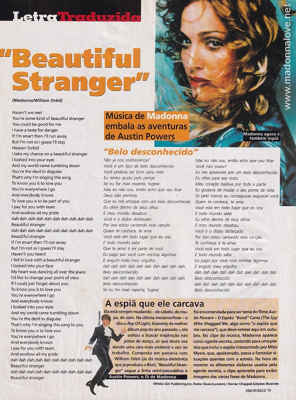 1999 - Unknown month - Unknown magazine - Brazil - Beautiful stranger