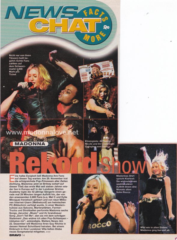 2000 - December - Bravo - Germany - Madonna record show