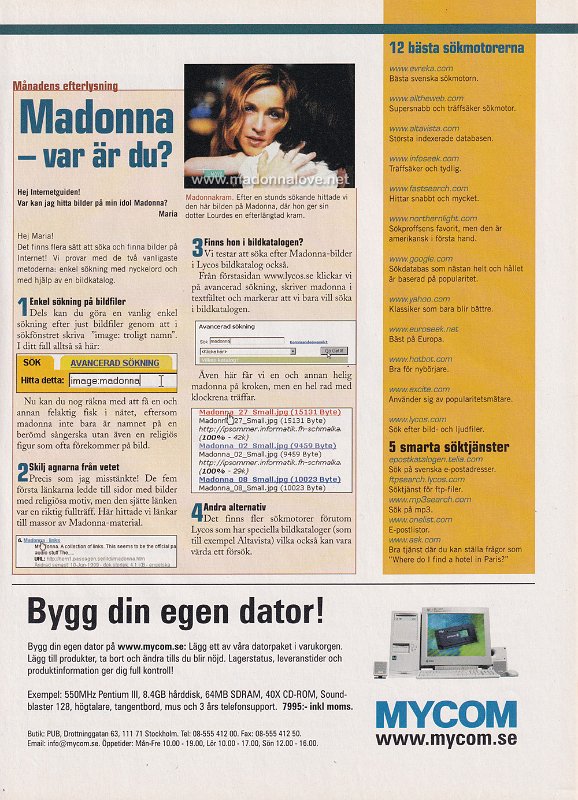 2000 - June - Internetguiden - Sweden - Madonna - var ar du