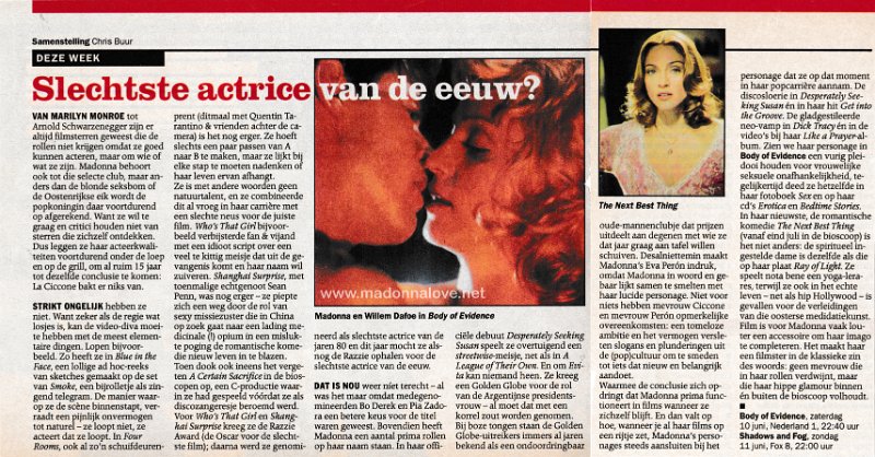 2000 - June - Vara gids - Holland - Slechtste actrice van de eeuw