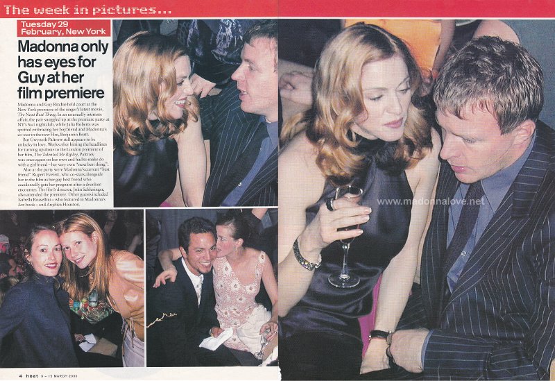 2000 - March - Heat - UK - Madonna only has eyes for Guy at her film premiere