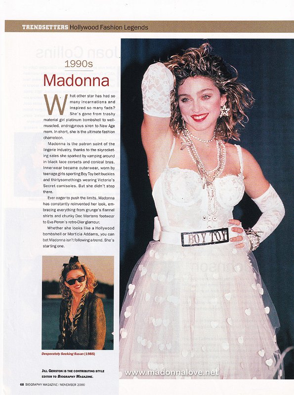 2000 - November - Biography magazine - USA - 1990's Madonna