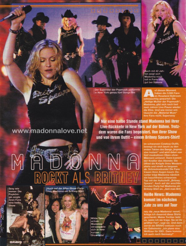 2000 - November - Bravo - Germany - Madonna rockt als Britney