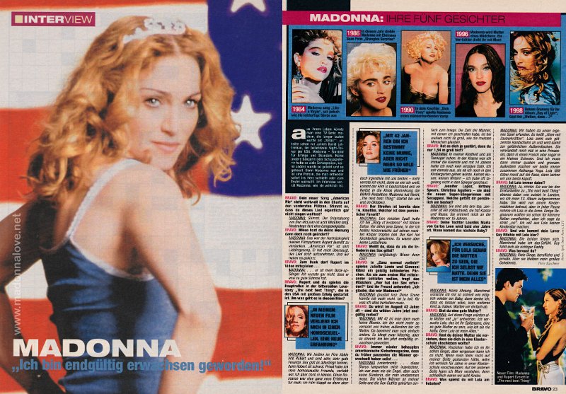 2000 - Unknown month - Bravo - Germany - Madonna ich bin endgultig erwachsen geworden!