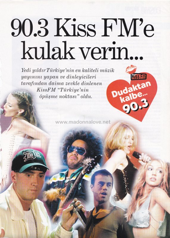 2000 - Unknown month - Cosmopolitan - Turkey - 90.3 Kiss FM'e kulak verin