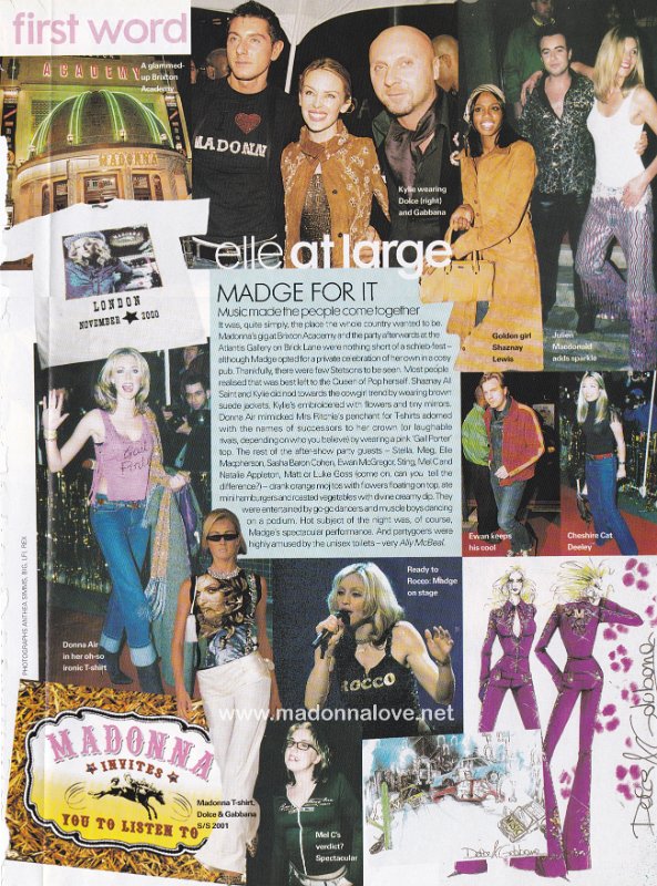 2000 - Unknown month - ELLE - UK - Madge for it
