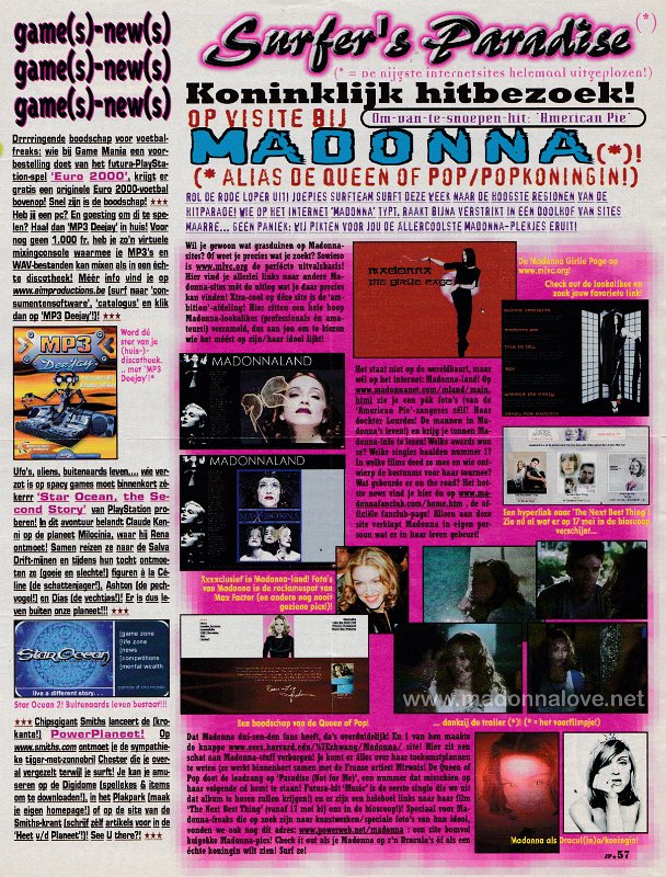 2000 - Unknown month - Joepie - Belgium - Op visite bij Madonna